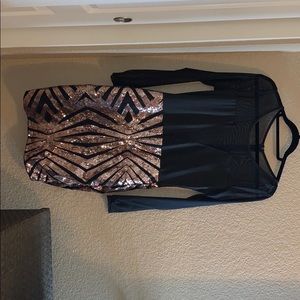 Black and Gold Dress